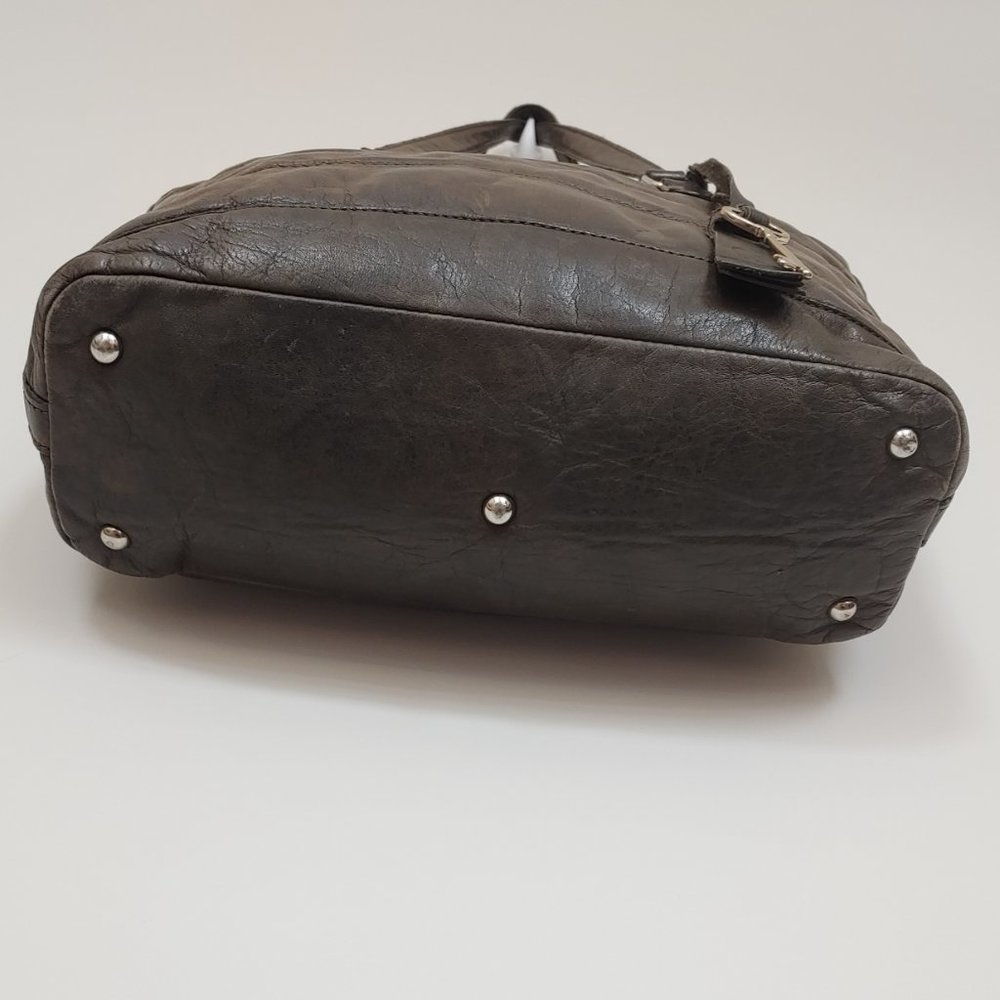 Amber Rose Pieced Patchwork Brown Leather Hobo Bag - image 6